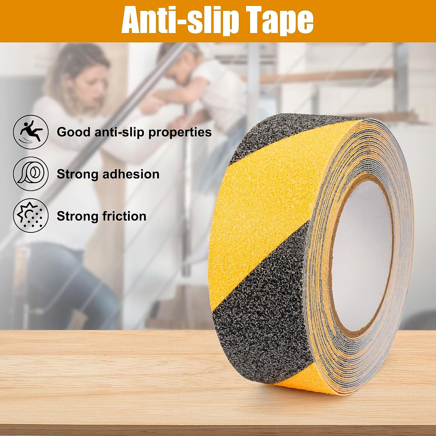 Anti-Slip Safety Grip Tape Roll 50mm x 5m (1 Pc) Anti-Slip Safety Grip Tape Roll 50mm x 5m (1 Pc)
